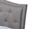 Baxton Studio Felisa Grey Upholstered and Button Tufted King Size Platform Bed 156-9509 - alternate 6